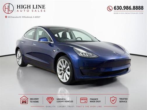Deep Blue Metallic 2018 Tesla Model 3 Long Range
