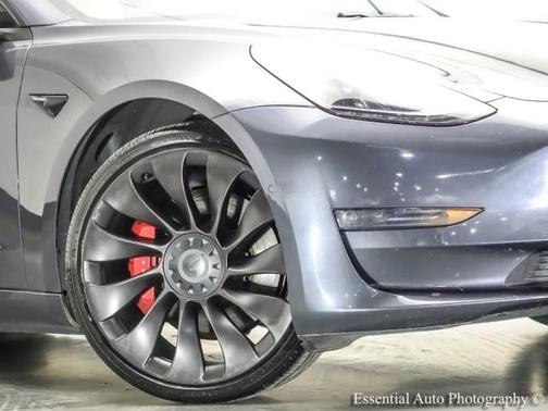 Midnight Silver Metallic 2021 Tesla Model 3 Performance