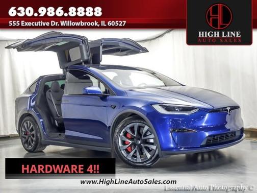 Deep Blue Metallic 2023 Tesla Model X Plaid