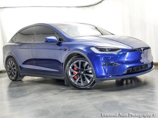 Deep Blue Metallic 2023 Tesla Model X Plaid