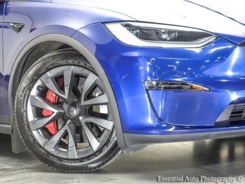 Deep Blue Metallic 2023 Tesla Model X Plaid