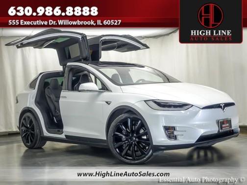 Pearl White Multi 2019 Tesla Model X 100D