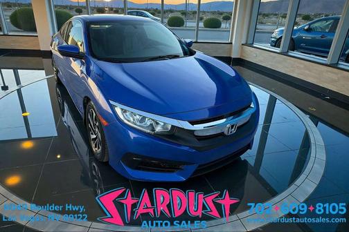 Aegean Blue Metallic 2017 Honda Civic LX