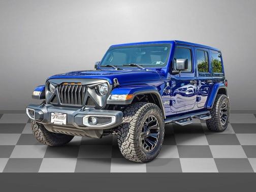 Ocean Blue Metallic Clearcoat 2020 Jeep Wrangler Unlimited Sahara