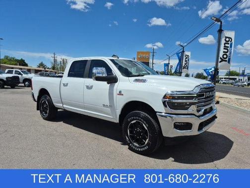 Bright White Clearcoat 2026 RAM 3500 Laramie Crew Cab 4x4 6'4' Box