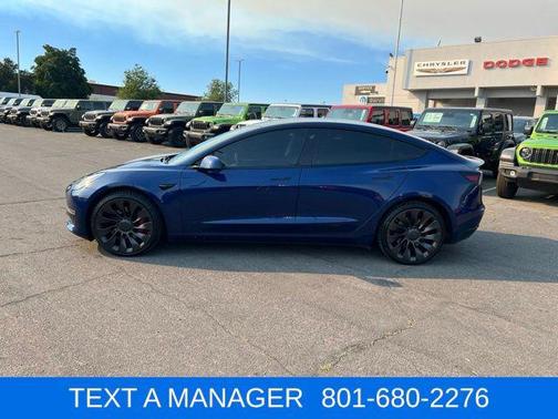Deep Blue Metallic 2023 Tesla Model 3 Performance