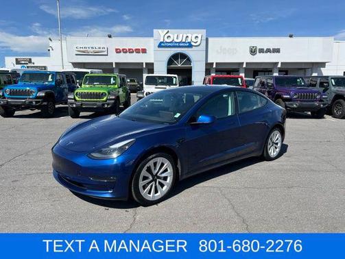 Deep Blue Metallic 2021 Tesla Model 3 Long Range