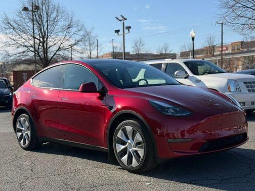 Red 2024 Tesla Model Y Long Range