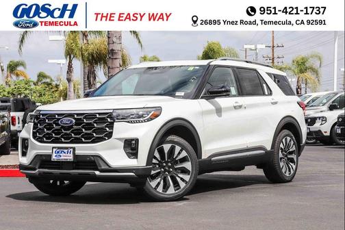 Star White Metallic Tri-Coat 2026 Ford Explorer Platinum