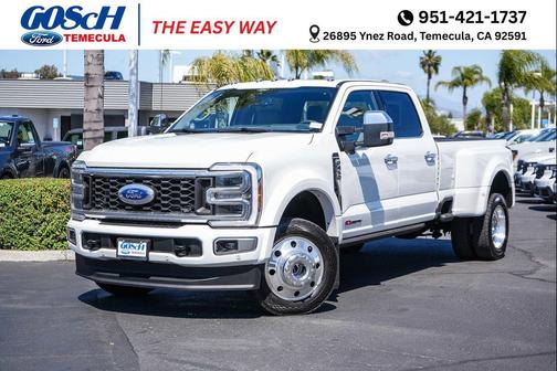 Star White Metallic Tri-Coat 2025 Ford F-450 Platinum