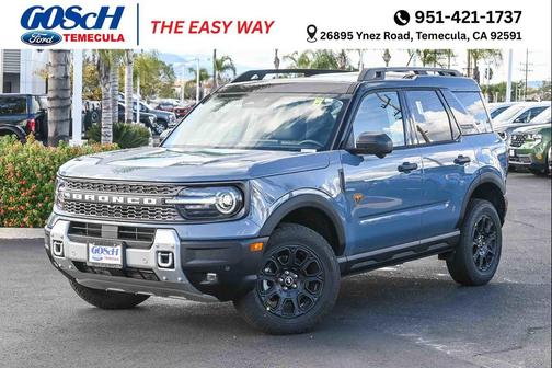 Azure Gray Metallic Tri-Coat 2025 Ford Bronco Sport Badlands
