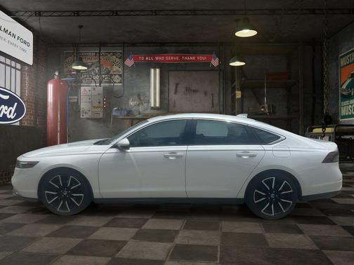Platinum White Pearl 2025 Honda Accord Hybrid Touring