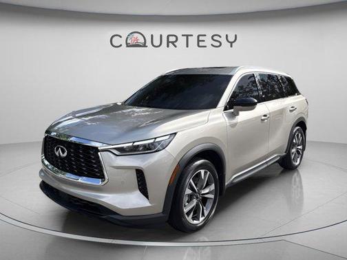 Warm Titanium 2025 INFINITI QX60 Luxe