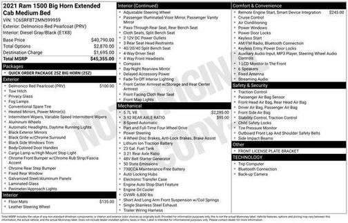 2021 RAM 1500 Big Horn/Lone Star