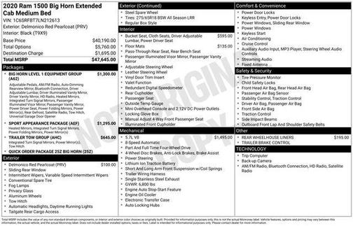 2020 RAM 1500 Big Horn/Lone Star