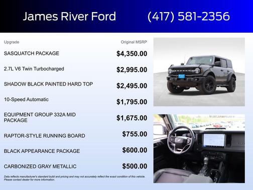 Carbonized Gray Metallic 2026 Ford Bronco Badlands