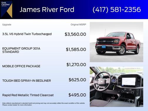 Red Metallic 2025 Ford F-150 XLT