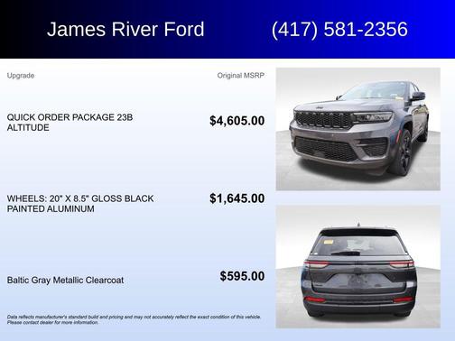 Baltic Gray Metallic Clearcoat 2023 Jeep Grand Cherokee Altitude