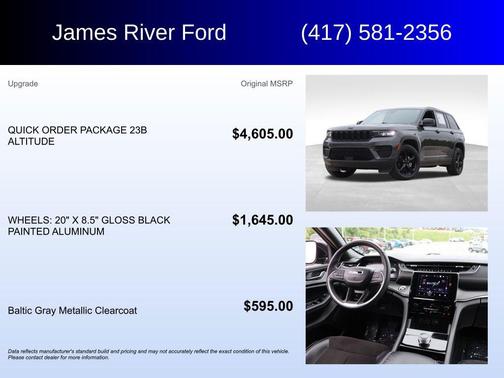 Baltic Gray Metallic Clearcoat 2023 Jeep Grand Cherokee Altitude