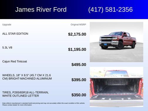 Red Tintcoat 2018 Chevrolet Silverado 1500 1LT