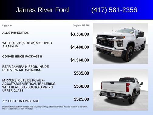 Summit White 2020 Chevrolet Silverado 2500 LT