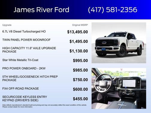 Star White Metallic Tri-Coat 2026 Ford F-250 Platinum
