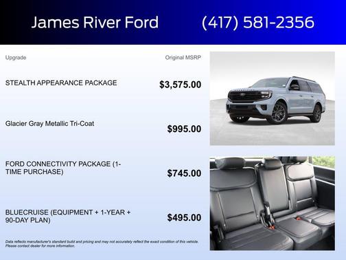 Glacier Gray Metallic Tri-Coat 2026 Ford Expedition Max Platinum