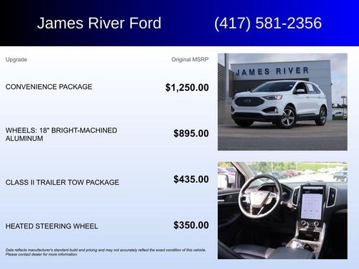 Oxford White 2024 Ford Edge SEL
