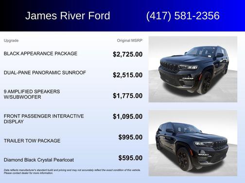 Diamond Black Crystal Pearlcoat 2023 Jeep Grand Cherokee Limited