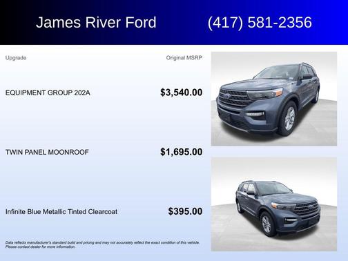 Infinite Blue Metallic Tinted Clearcoat 2021 Ford Explorer XLT