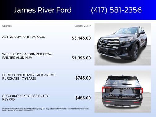 Agate Black Metallic 2026 Ford Explorer Active
