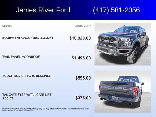 Agate Black Metallic 2020 Ford F-150 Raptor
