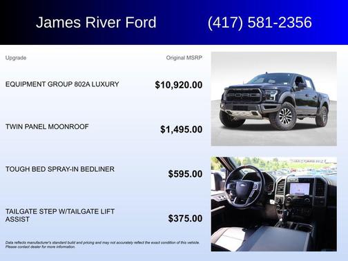 Agate Black Metallic 2020 Ford F-150 Raptor