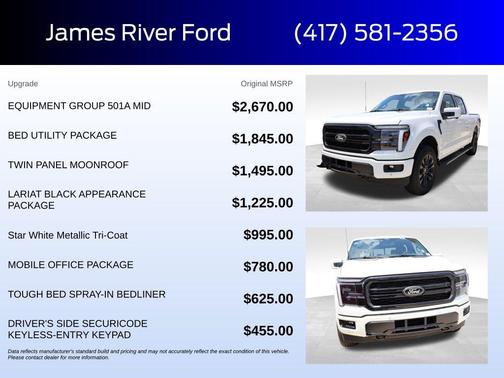 White Metallic 2026 Ford F-150 Lariat