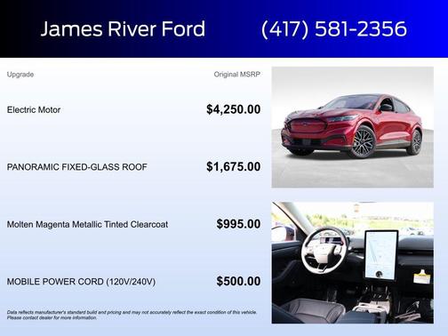 Molten Magenta Metallic Tinted Clearcoat 2025 Ford Mustang Mach-E Premium