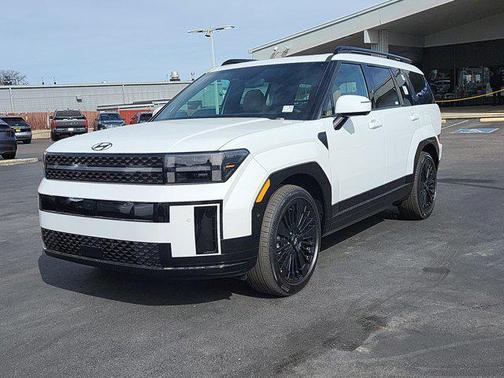 Serenity White 2026 Hyundai SANTA FE HEV Calligraphy