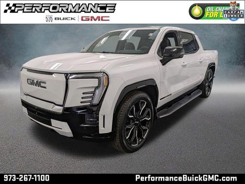 Summit White 2025 GMC Sierra EV Max Range Denali