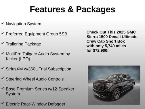 Onyx Black 2025 GMC Sierra 1500 Denali Ultimate