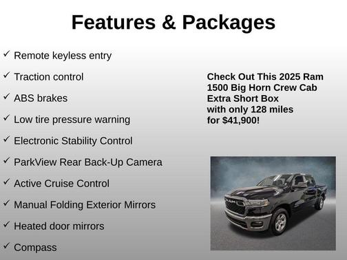 Diamond Black Crystal Pearlcoat 2025 RAM 1500 Big Horn/Lone Star
