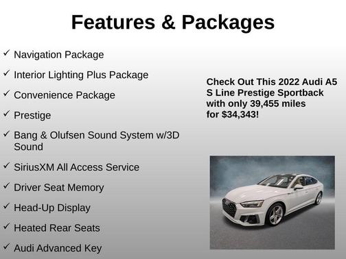 Ibis White 2022 Audi A5 Sportback 45 S Line Prestige