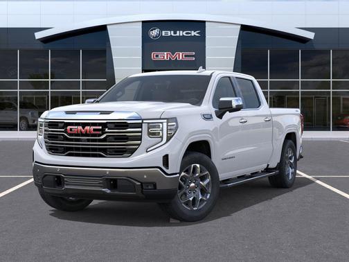 Glacier White Tricoat 2026 GMC Sierra 1500 SLT