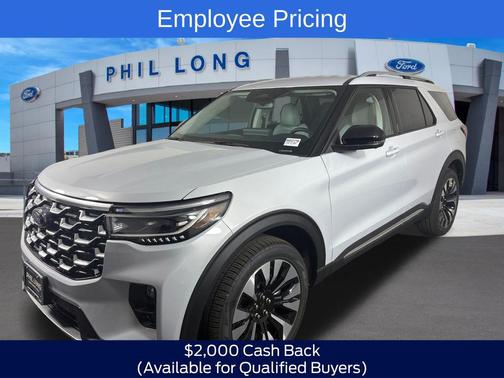 SPACE WHITE METALLIC 2026 Ford Explorer Platinum