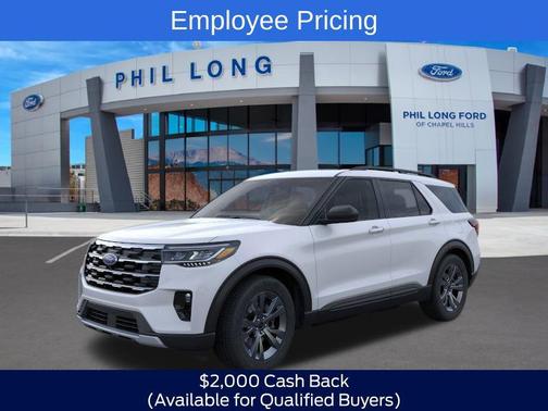 Space White Metallic 2026 Ford Explorer Active