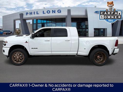 Bright White Clearcoat 2025 RAM 3500 Laramie Mega Cab 4x4 6'4' Box