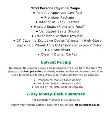 2021 Porsche Cayenne Cayenne