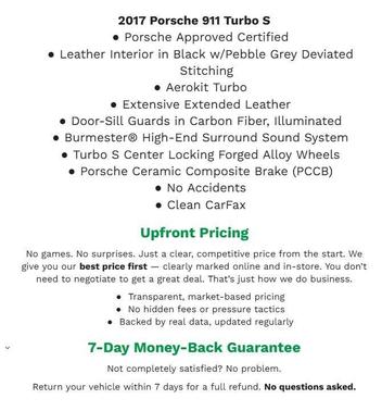 2017 Porsche 911 Turbo S