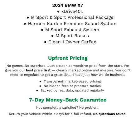 2024 BMW X7 xDrive40i