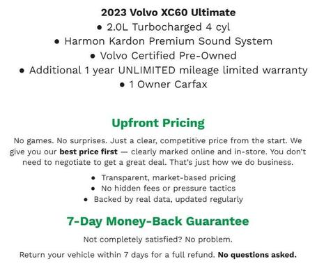 2023 Volvo XC60 B5 Ultimate Dark Theme