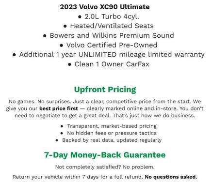 2023 Volvo XC90 B6 Ultimate 7-Seater