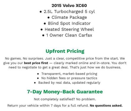 2015 Volvo XC60 SPORT UTILITY